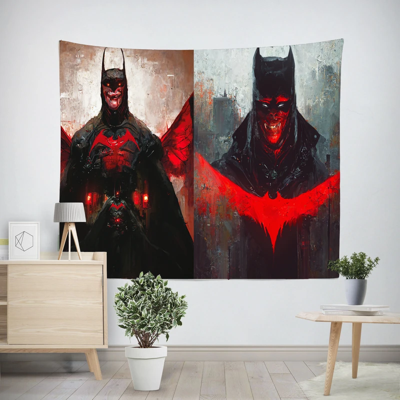 پوستر پارچه ای پرینتینگ لند طرح Midjourney Batman کد M18