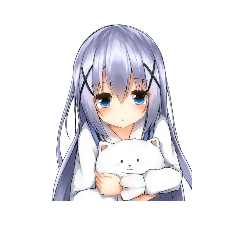 استیکر لپ تاپ بادکنک آبی طرح انیمه مدل Girl
