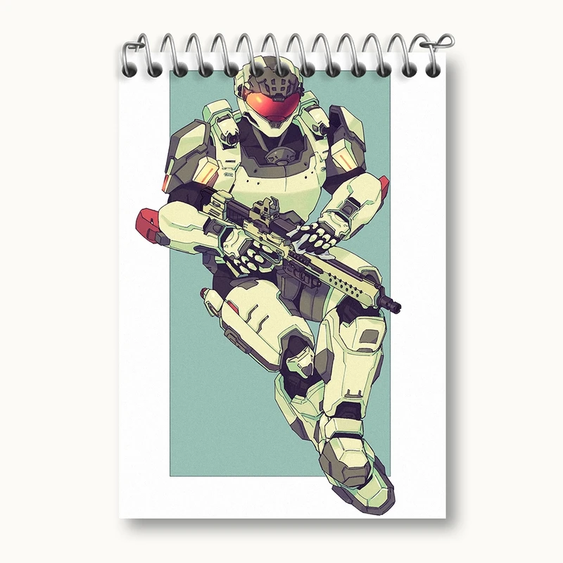 دفتر یادداشت 50 برگ خندالو مدل بازی هیلو (Halo) کد 31509