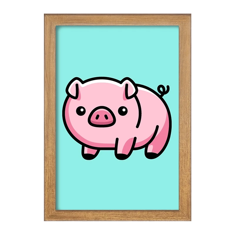 تابلو خندالو مدل حیوانات بامزه خوک کد 28167