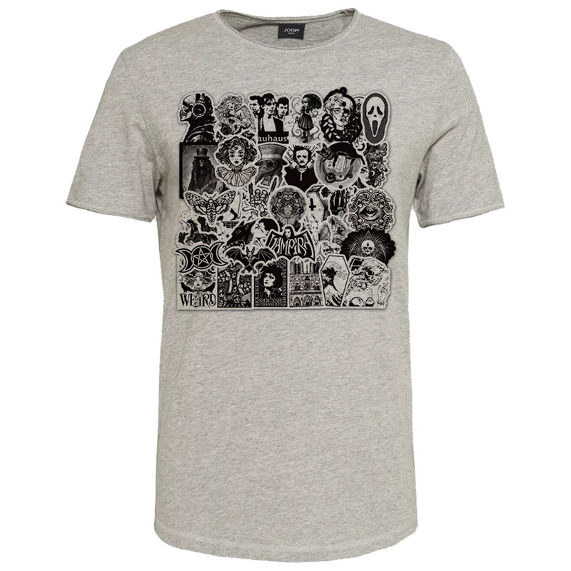 تیشرت آستین کوتاه مردانه مدل M186 رنگ طوسی