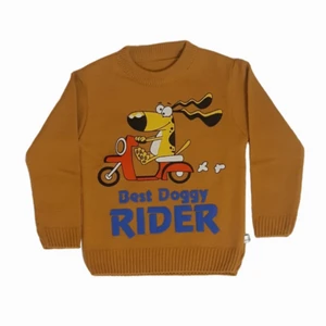 پلیور پسرانه مدل Rider رنگ خردلی