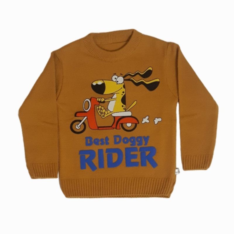پلیور پسرانه مدل Rider رنگ خردلی