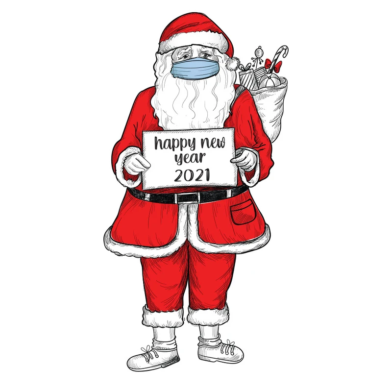 استیکر لپ تاپ طرح بابانوئل 2021 کد s21