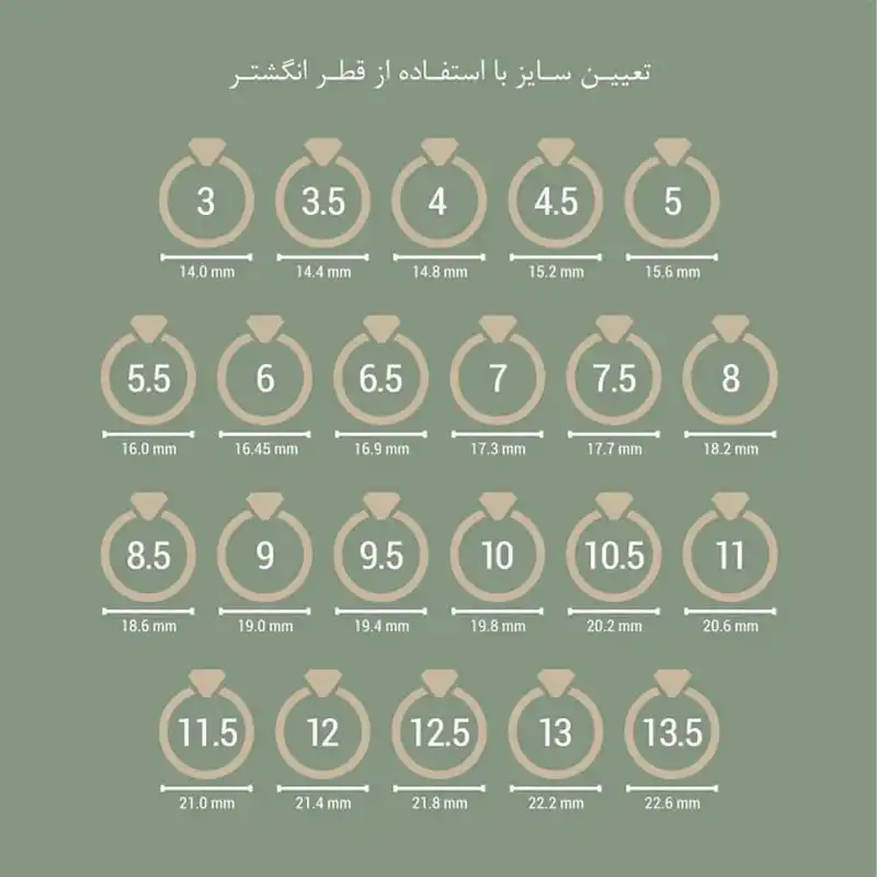 انگشتر ترمه ۱ مدل تارا RH304