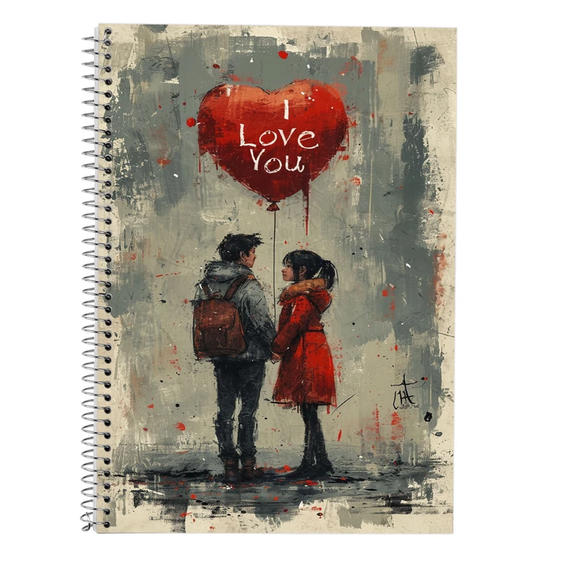 دفتر زبان 50 برگ مدوپد طرح عاشقانه love کد DF14220