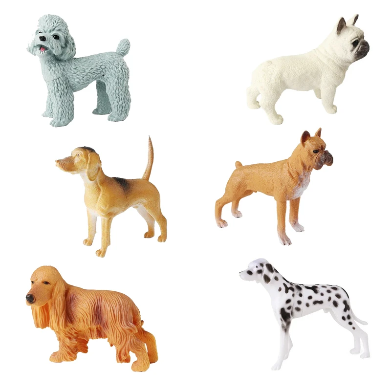فیگور مدل سگهای اهلی  کد MG7-006A مجموعه 6 عددی