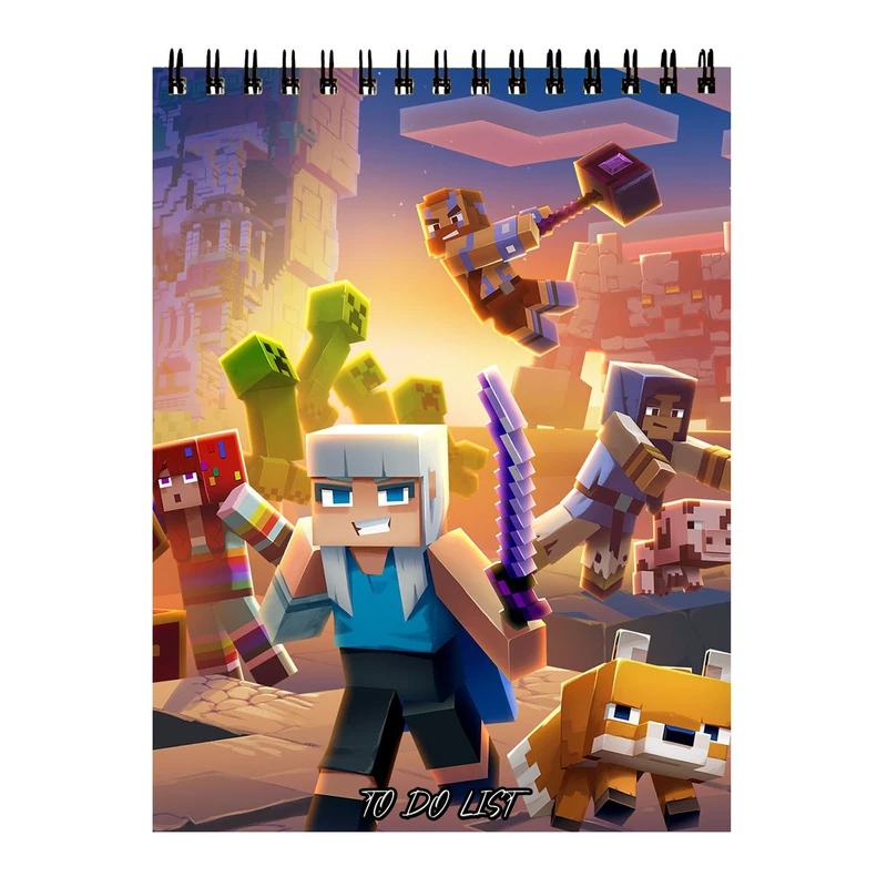 دفتر برنامه‌ریزی 60 برگ مدل بازی ماینکرافت کد 209