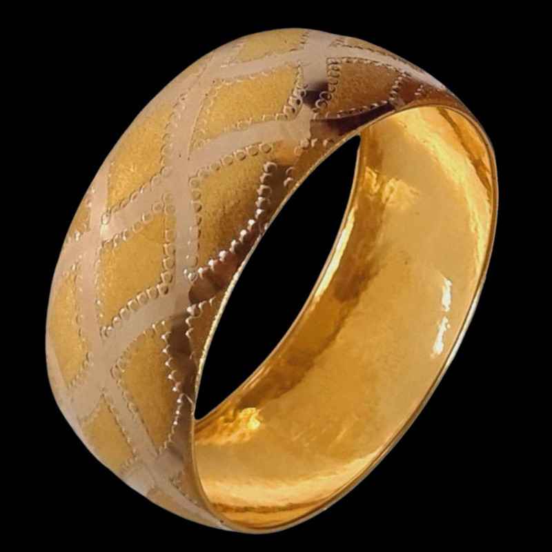 النگو طلا 18 عیار زنانه گالری یارطلا مدل تکپوش پهن ماری کد AL70-G-2