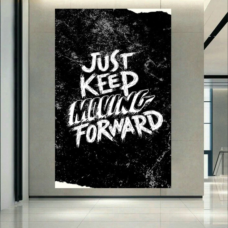  تابلو بوم طرح مخمل انگیزشی ادامه دادن مدل قدم به جلو کد AR303882