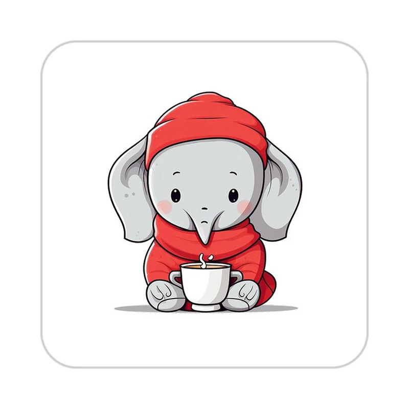 زیر لیوانی کاکتی طرح حیوانات کارتونی مدل mp27966