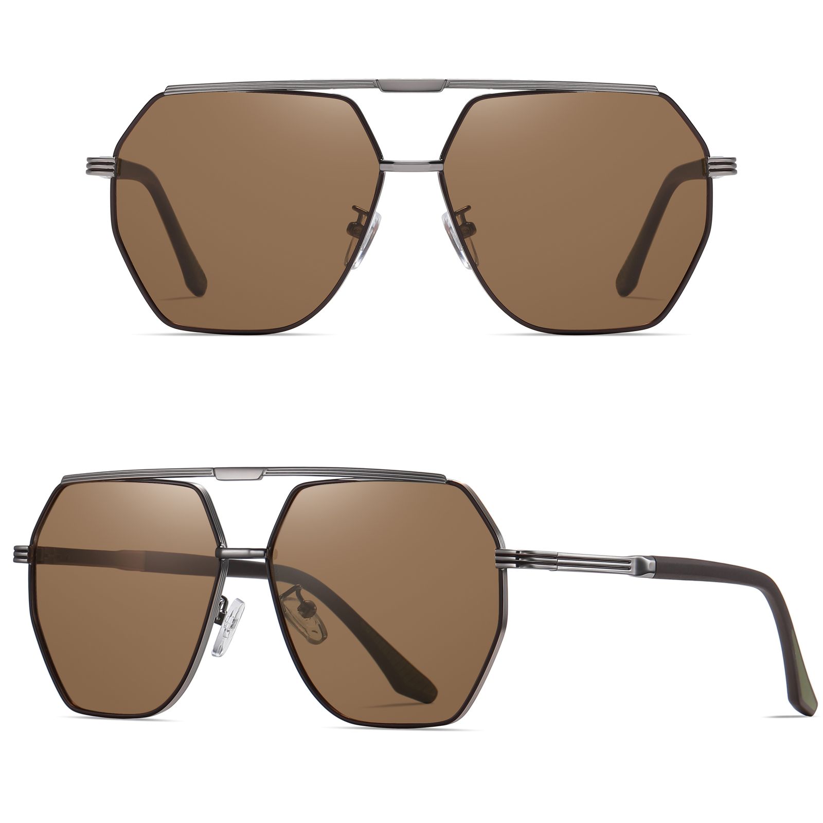 عینک آفتابی مردانه آلبرت وگ مدل JS8529C21-P140 Polarized Space Metal -  - 4