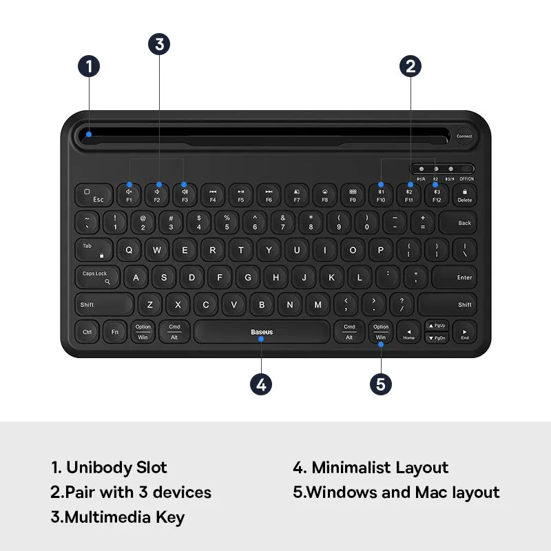 کیبورد بیسوس مدل BS-K02 3