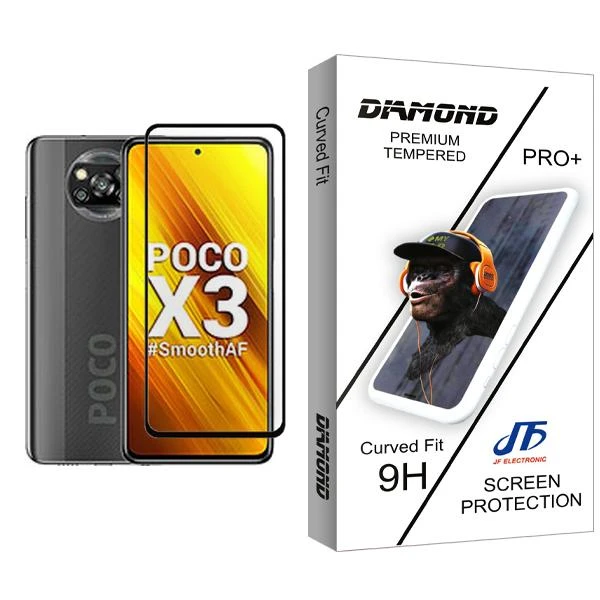 محافظ صفحه نمایش جی اف مدل Diamond Glass MIX001 مناسب برای گوشی موبایل شیائومی Poco X3