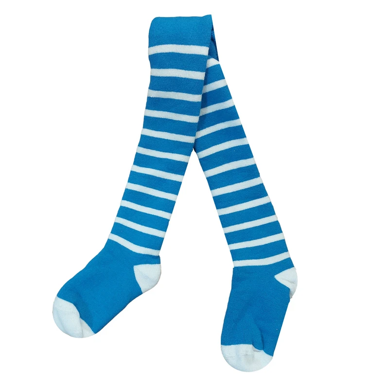 جوراب شلواری دخترانه مدل راه راه حوله ای