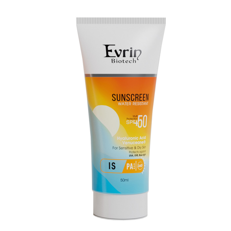 کرم ضد آفتاب بی رنگ صورت اورین بیوتک SPF 50 مدل Venuceane محافظ UVA ،UVB و PA+++،آبرسان و ضد پیری مناسب پوست های خشک و حساس حجم 50 میلی لیتر