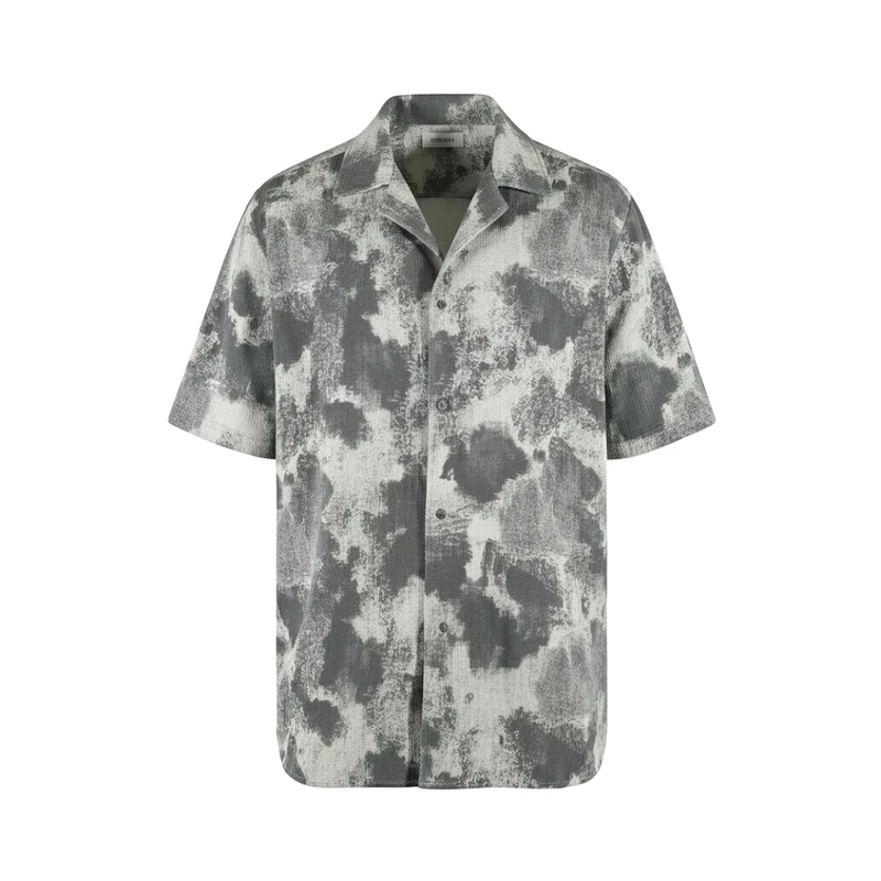 پیراهن آستین کوتاه یقه انگلیسی مردانه مدل ابر و بادی کد a1