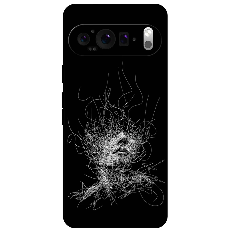  کاور مگافون طرح اسکچ صورت مدل 7423 مناسب برای گوشی موبایل گوگل Pixel 9 Pro