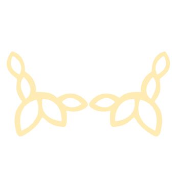 گوشواره طلا 18 عیار زنانه کرابو طرح برگ مدل Kr5074