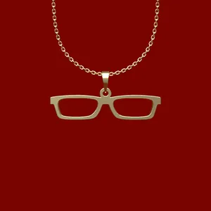 گردنبند طلا 18 عیار زنانه مدوپد مدل عینک کد Q2-1-1170