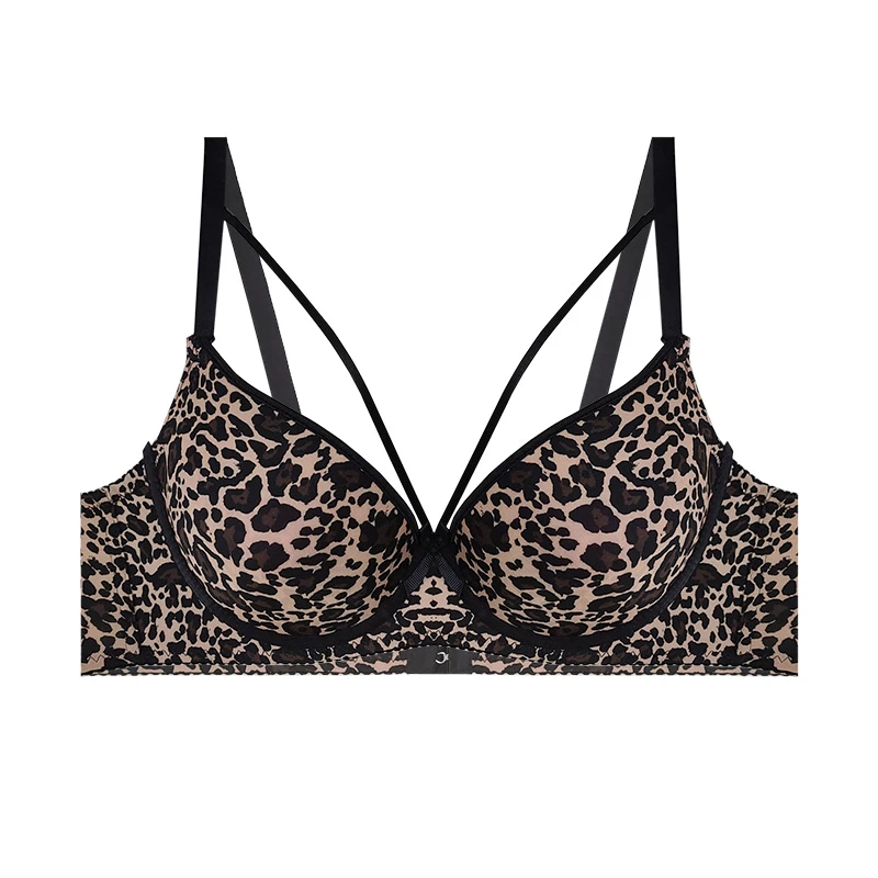 سوتین اسفنجی زنانه آنی لوکس مدل پلنگی هارنس دار کد 211032s