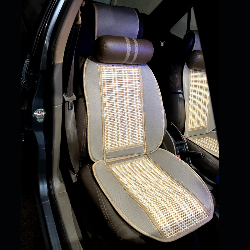 پشتی صندلی خودرو مدل عرقگیر حصیری مجموعه 2 عددی