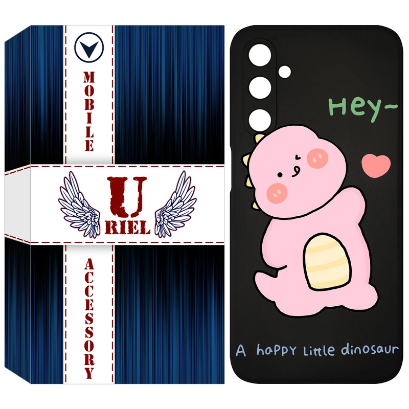 کاور یوریل مدل KSH کد 26 طرح دایناسور صورتی مناسب برای گوشی موبایل سامسونگ Galaxy A24