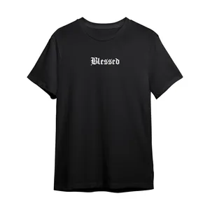 تی شرت آستین کوتاه زنانه مدل BLESS کد P006 رنگ مشکی