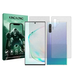 King Kong Tough model matte screen protector suitable for Samsung Galaxy Note 10 Plus 5G mobile phone along with the back protector 