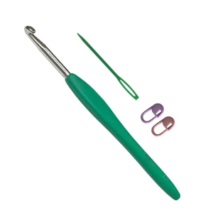 قلاب بافتنی مدل ZHL-Z-5.0  به همراه سنجاق نشانه گذار بافتنی و سوزن دوخت کاموا مجموعه 4 عددی