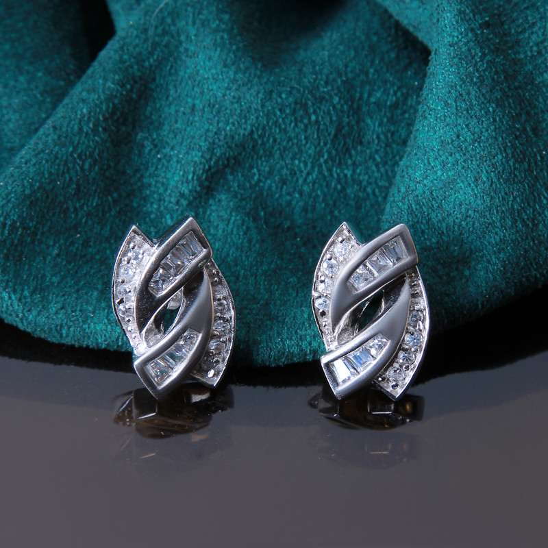 گوشواره نقره زنانه بازرگانی میلادی کد GZN_173