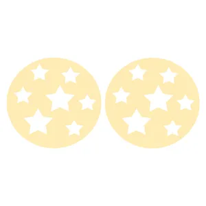 گوشواره طلا 18 عیار زنانه کرابو طرح ستاره و دایره مدل Kr5224