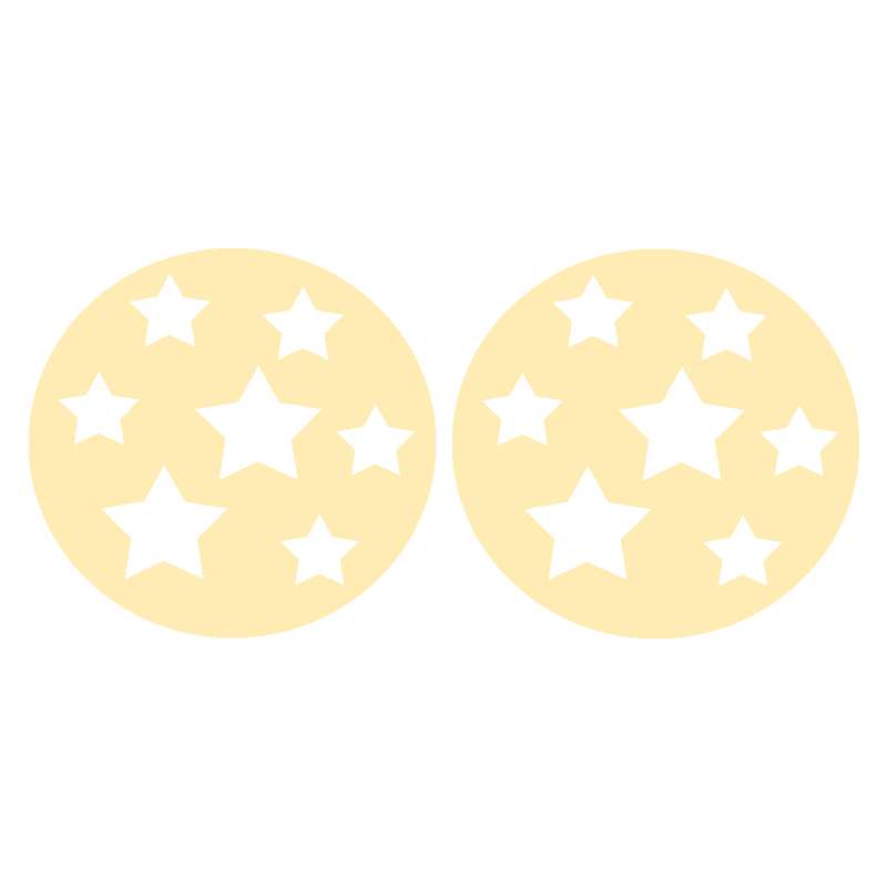 گوشواره طلا 18 عیار زنانه کرابو طرح ستاره و دایره مدل Kr5224