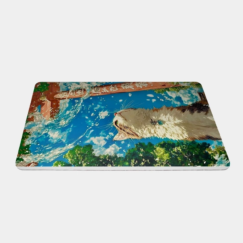 ماوس پد طرح گربه کنار آب سایز 24x37 سانتی متر