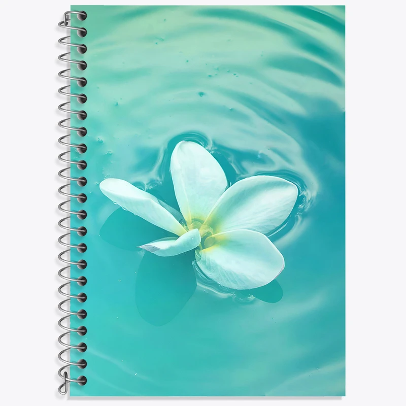 دفتر نت موسیقی 50 برگ خندالو طرح گل سفید کد N5863