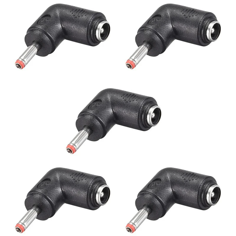 فیش تغذیه آداپتور مدل 5.5x3.5mm-90.Degree بسته 5 عددی