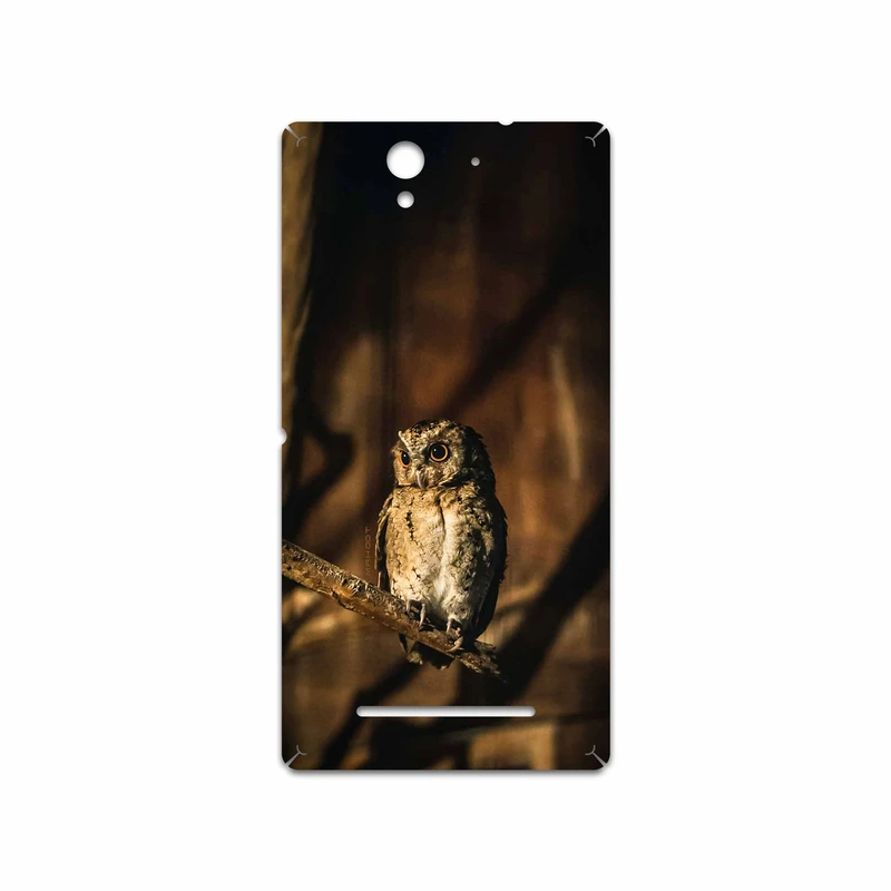 برچسب پوششی ماهوت مدل Owl مناسب برای گوشی موبایل سونی Xperia C3 Dual