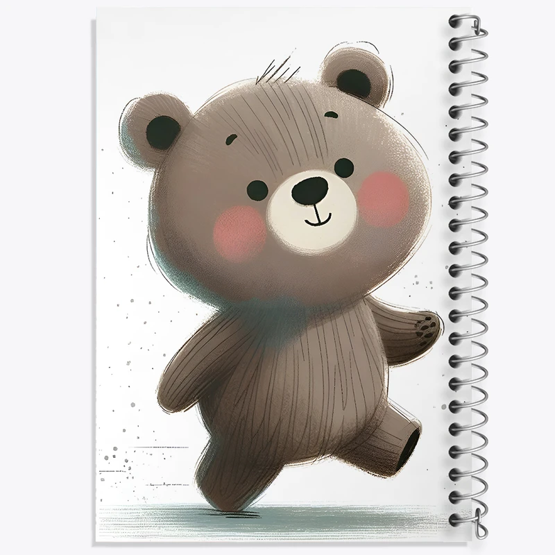 دفتر ژورنال نویسی 50 برگ خندالو مدل نقطه ای طرح خرس کیوت کد N4680