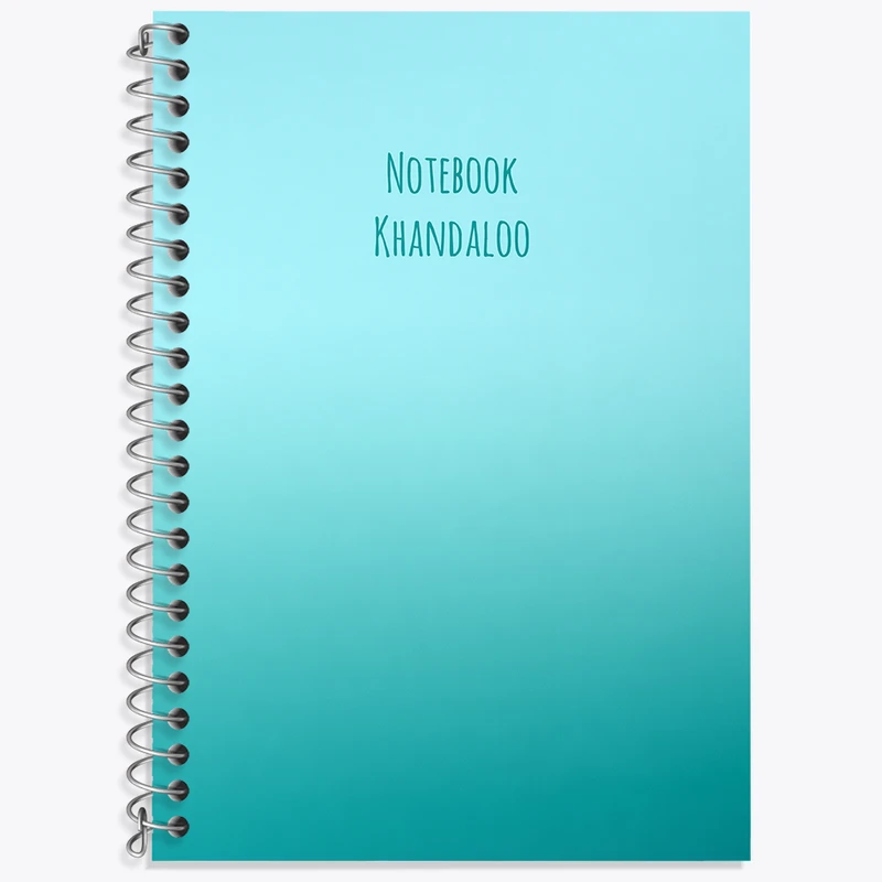 دفتر زبان 50 برگ خندالو مدل دو خط طرح رنگ آبی کد N5443