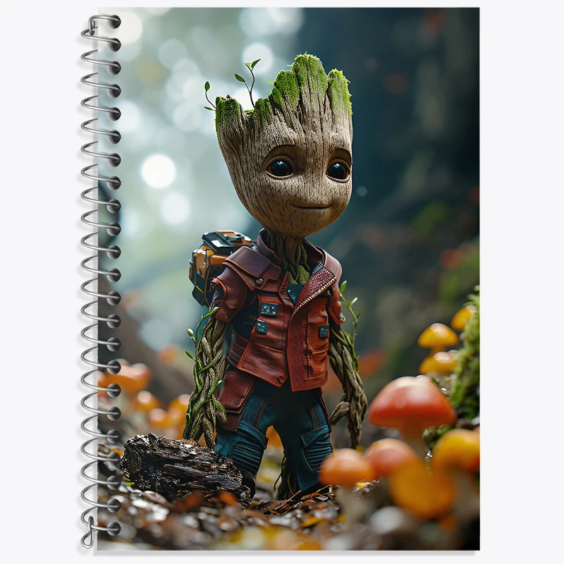 دفتر نت موسیقی 50 برگ خندالو طرح گروت (Groot) کد N3308