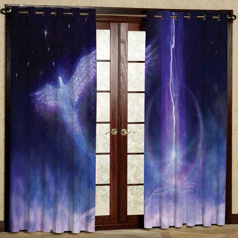 پرده مدل پرنده مخمل پانچی کد 2230 سایز 200x140 سانتی متر