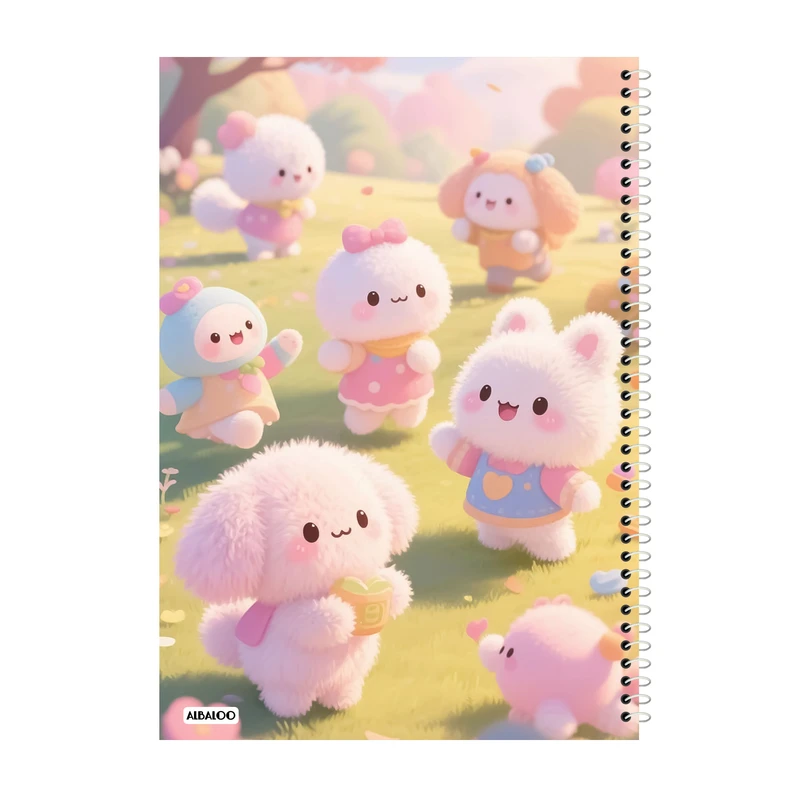 دفتر مشق 50 برگ آلبالو طرح کیوت فانتزی کد 2393