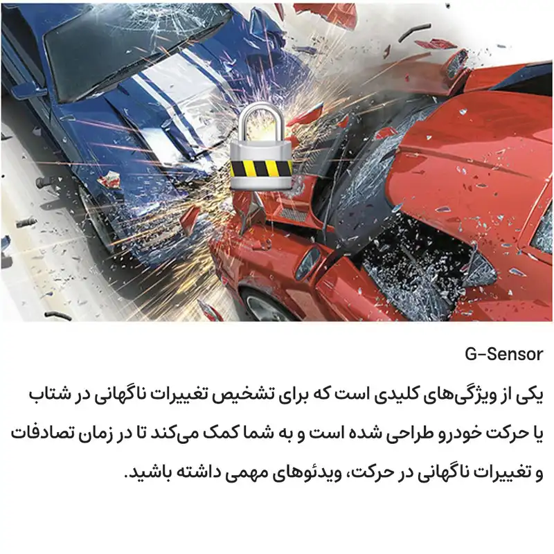 دوربین فیلم برداری ثبت وقایع خودرو مدل آینه ای لمسی 2 لنز DVR6