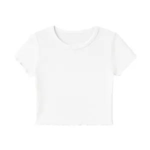 کراپ تی‌شرت آستین کوتاه زنانه مدل رزتا ۱