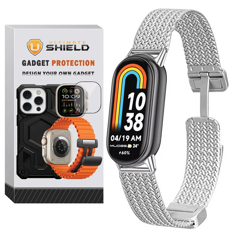 بند آلتیمیت شیلد مدل Braided MetalMag مناسب برای ساعت هوشمند شیائومی Mi Band 9/10 (12mm)
