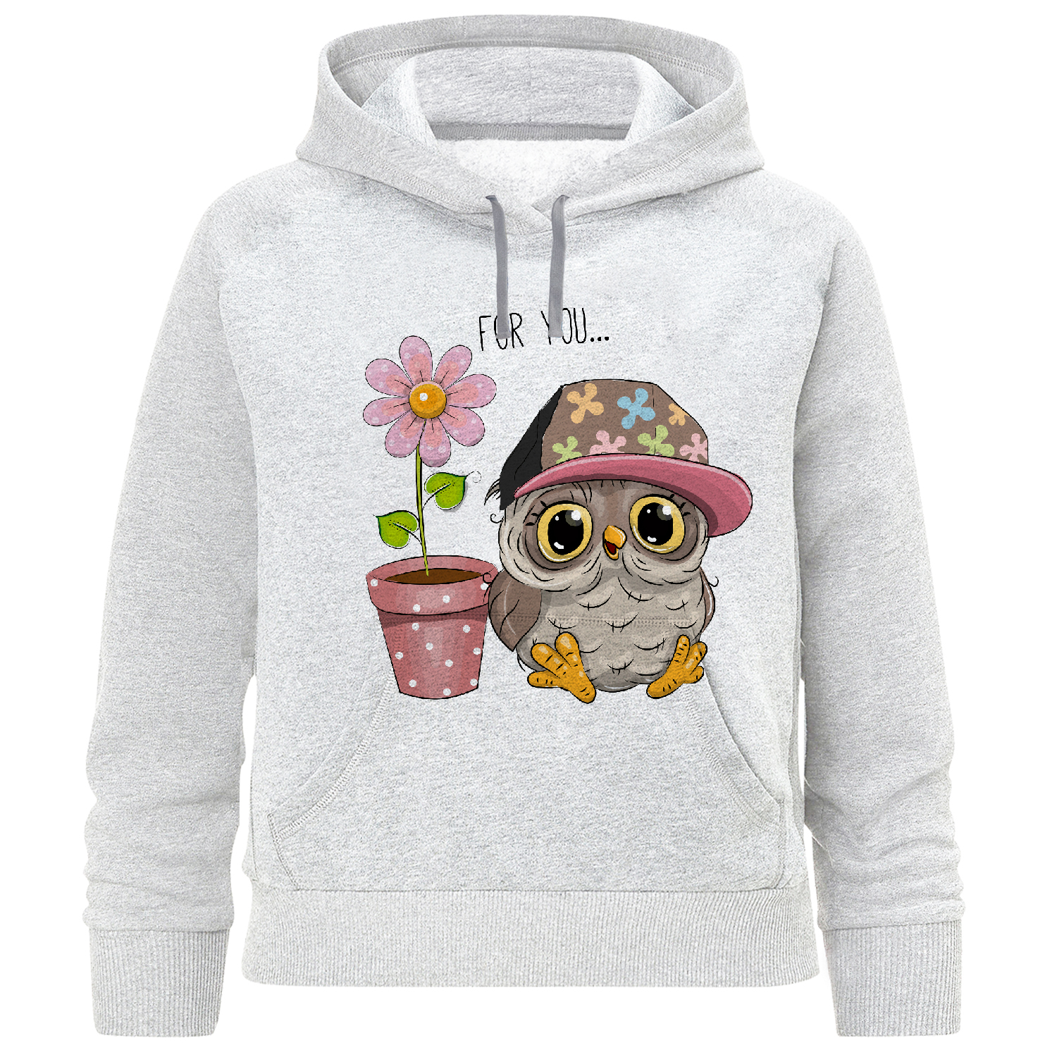 هودی دخترانه مدل جغدوگلدون W171