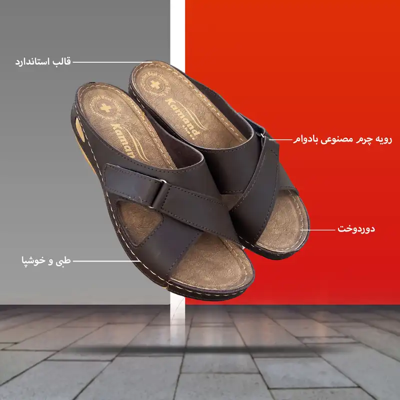 دمپایی زنانه مدل طبی دوختی کد Bn-900002