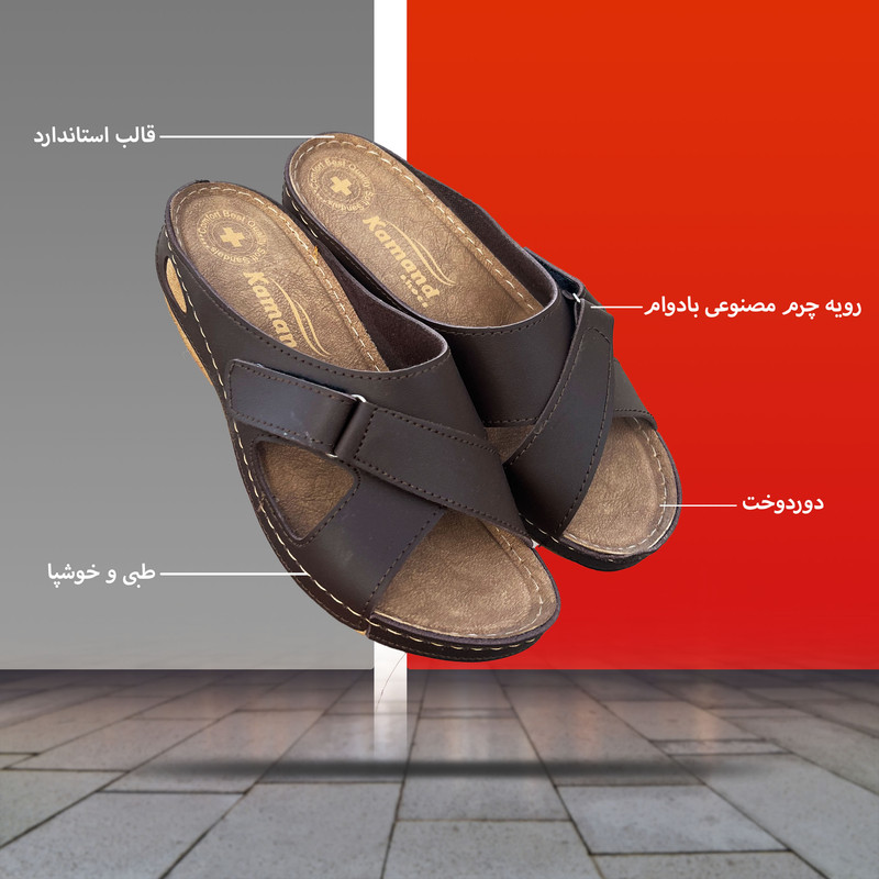 دمپایی زنانه مدل طبی دوختی کد Bn-900002