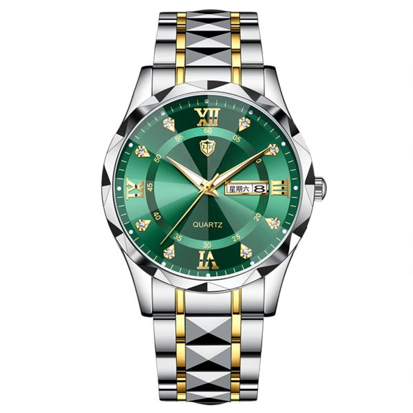 ساعت مچی عقربه ای زنانه مدل کلاسیک شیشه طرح الماسی بند استیل کد 3 