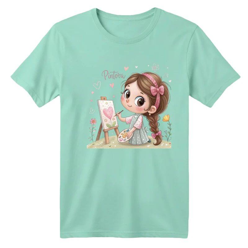 تی شرت آستین کوتاه بچگانه مدل دخترک کد 14